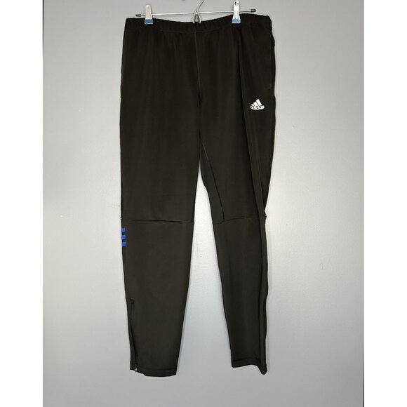 Adidas Response Pants Mens Large Black Climalite Running Track Joggers AJ2847 - Picture 1 of 16